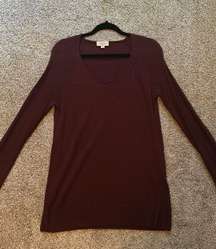 loft long sleeve v neck shirt