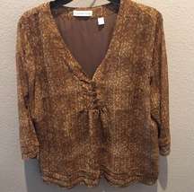 Coldwater Creek brown blouse