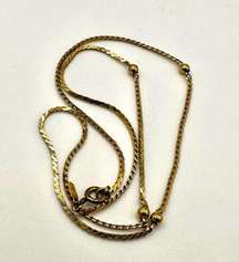 Monet vintage gold tone chain with ball detail