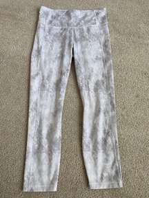 gray white tie dye active leggings