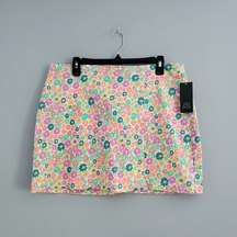 Wild Fable Colorful Floral Print Straight Pencil Mini Skirt 16