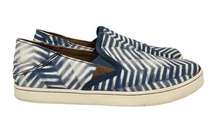 Olukai Pehuea Pa’i navy blue white slip on canvas sneakers