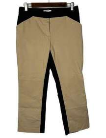 DKNY Tan & Black Two Tone Straight Leg Dress Pants 10