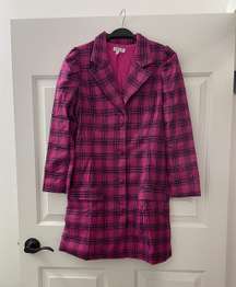 | NWOT | Collar Neck Button Down Mini Dress | L | Magenta | CD02664