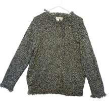 Women’s Size‎ Large Confetti Tweed Button up Cardigan sweater