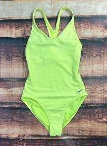 Nike Hughlighter Yellow Neon One Piece Swim Suit