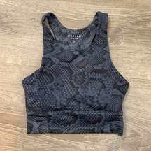 All Fenix  Navy Snakeskin Print Sports Bra Size Small