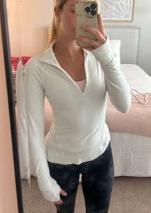 White Quarter-Zip