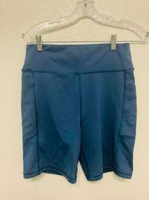 Blue Biker Shorts