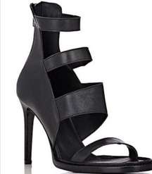 Helmut Lang Black Leather Heels