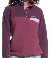 Purple Colorblock Synchilla Snap Tee Fleece