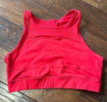 Zyia Active High Neck Sports Bra Red XXL