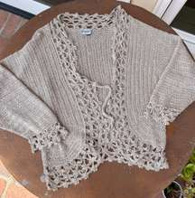 Chicos knit tan Cardigan 