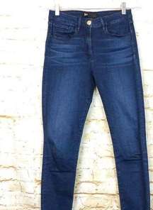 3X1 NYC Womens Size 26 Blue Skinny Raw Hem Skinny Ankle Jeans Stretch W3RSC0519