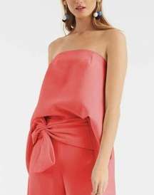 NWT Sachin & Babi Haven Asymmetrical Handkerchief Crop Top in Coral Size 0