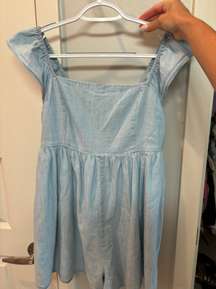 NWT  Flutter Denim Babydoll romper