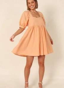 NWT  Darlah Babydoll Tie Back Mini Dress, XL, Soft Orange