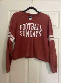 “Football Sundays” Cropped Long Sleeve