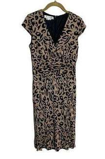 Kay Unger Animal Print Knee Length Dress 4