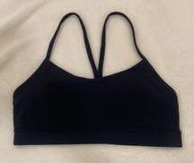 Flow Y Black Sports Bra