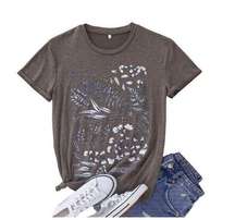 NEW L Botanical Wildflower Graphic T Shirt Loose Floral M