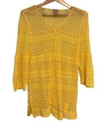 Chico’s fabulously yellow bikini cover up size 16