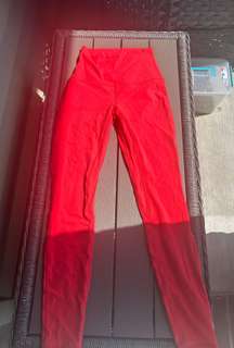 Red Align Leggings 28”