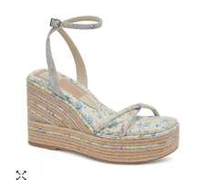 Dolce Vita Elvia Ankle Strap Espadrille Platform Wedge Sandals Size 9