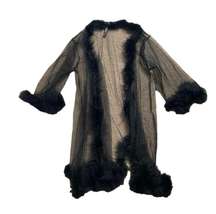 x Yandy Gothic Fluffy Sheer Black Robe