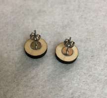 Harry Potter 9 3/4 Wood Stud Earrings