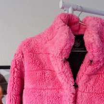 Dollhouse Pink Vintage Y2K Faux Fur Puffer Jacket