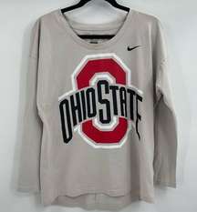 Women’s Ohio state state university buckeyes grey long sleeve shirt size medium