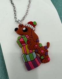 Dachshund Christmas Necklace