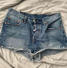 Distressed Denim Shorts