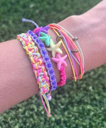 NEW  Summer / Colorful /  Handmade set of 4 bracelets