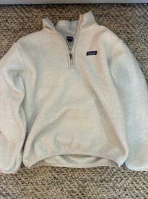 White Sherpa Quarter Zip