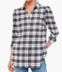 Tuckernuck Midnight Plaid Saranac Shirt Cotton Flannel Button Front Collared xxl