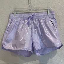 New! Zyia Active Lilac Metallic Shine Bomber Running Shorts!