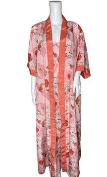 Contessa Di Roma Nightgown Womens Small Pink Floral Flower Bohemian Grandma