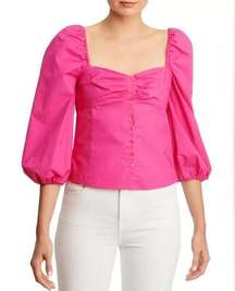 NWT Pinko Kappa Puff Pink Sleeve Blouse