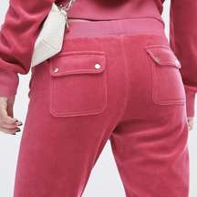 Juicy Couture Velour Y2K Jogger Track Pants Pink Velvet Barbiecore Size L