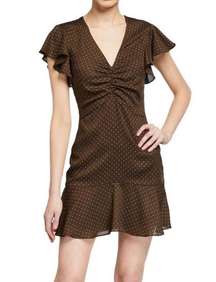 $394  Dress  Benz’s Brown Polk-A-Dot Mini Dress ( S )