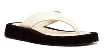 The Row Ginza Thong Sandals in Natural & Black 36.5 With Box Womens Flip Flops