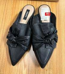 DKNY Pier bow tie pointy toes mules 6.5