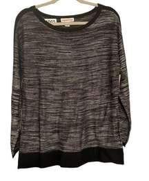 Coldwater Creek black gray‎ pullover sweater size L