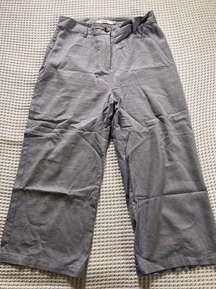 Blue Linen Capri Pants Medium