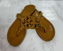 Tory Burch Patent Leather Sandal Tan