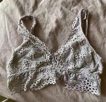 Aerie White Lace Bralette Size Small