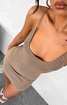 Brown Knit Coverup Dress