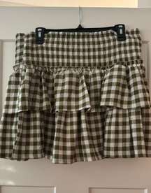 Green Plaid Skirt